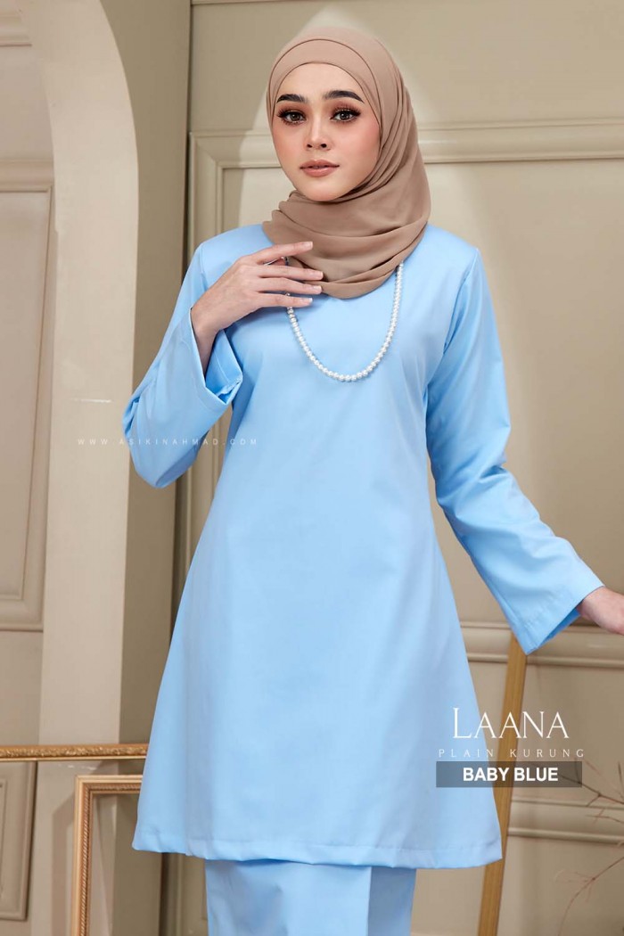 LAANA KURUNG in BABY BLUE