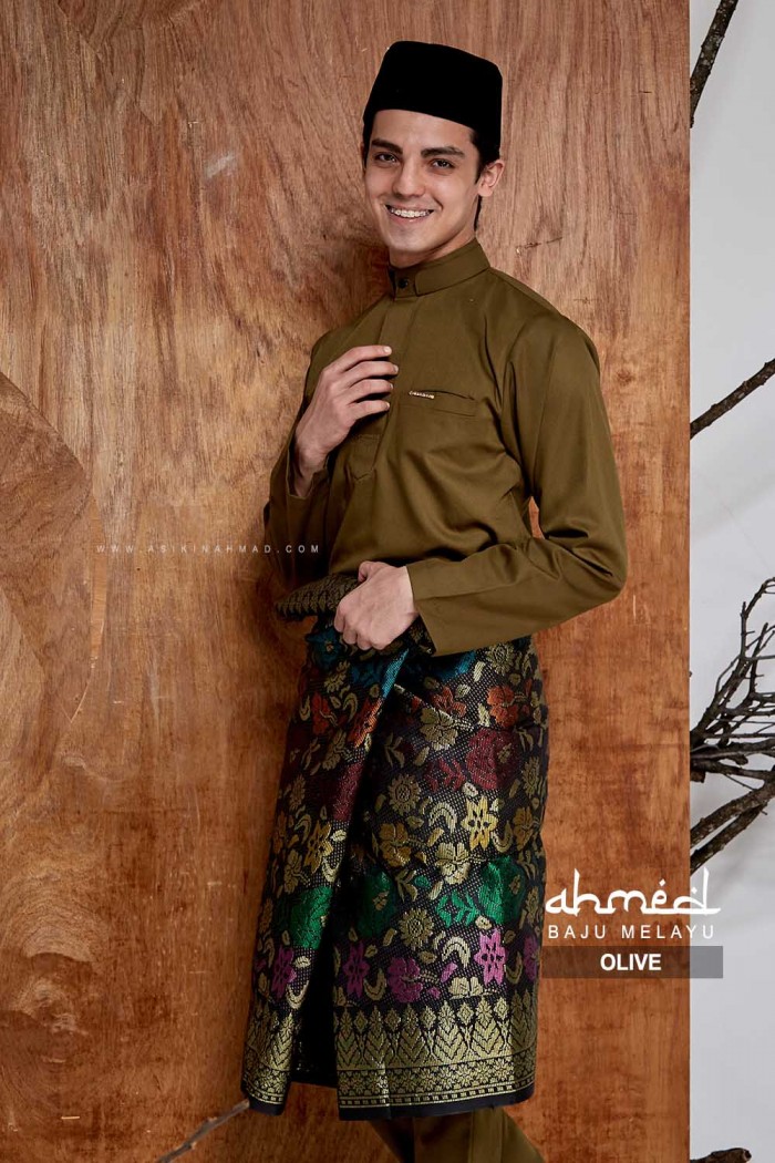 BAJU MELAYU AHMED in OLIVE