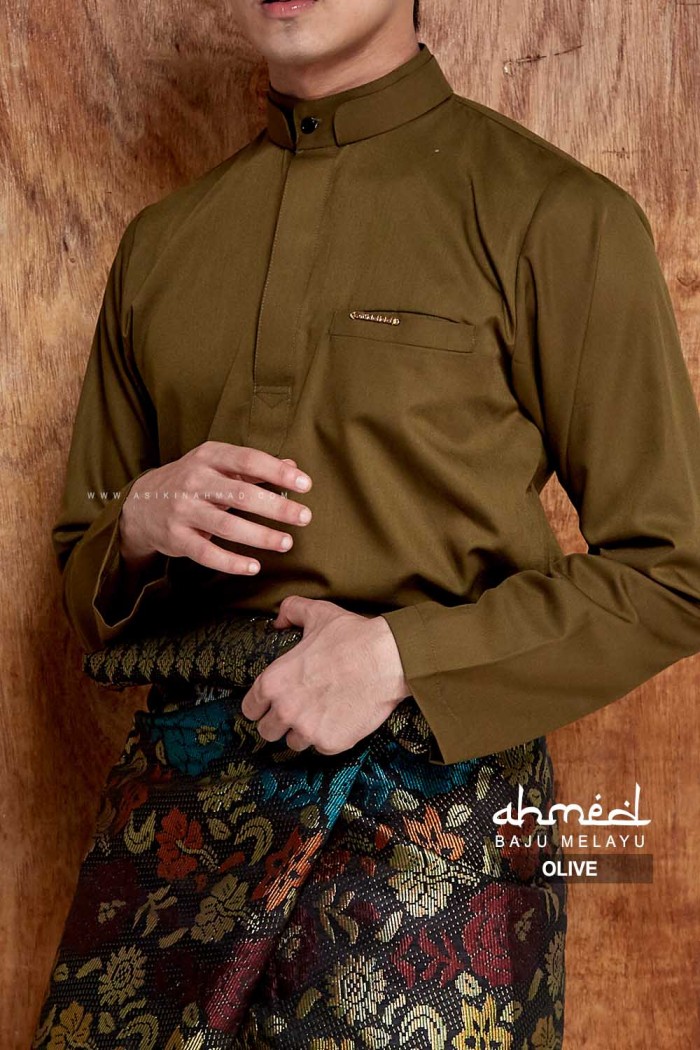 BAJU MELAYU AHMED in OLIVE