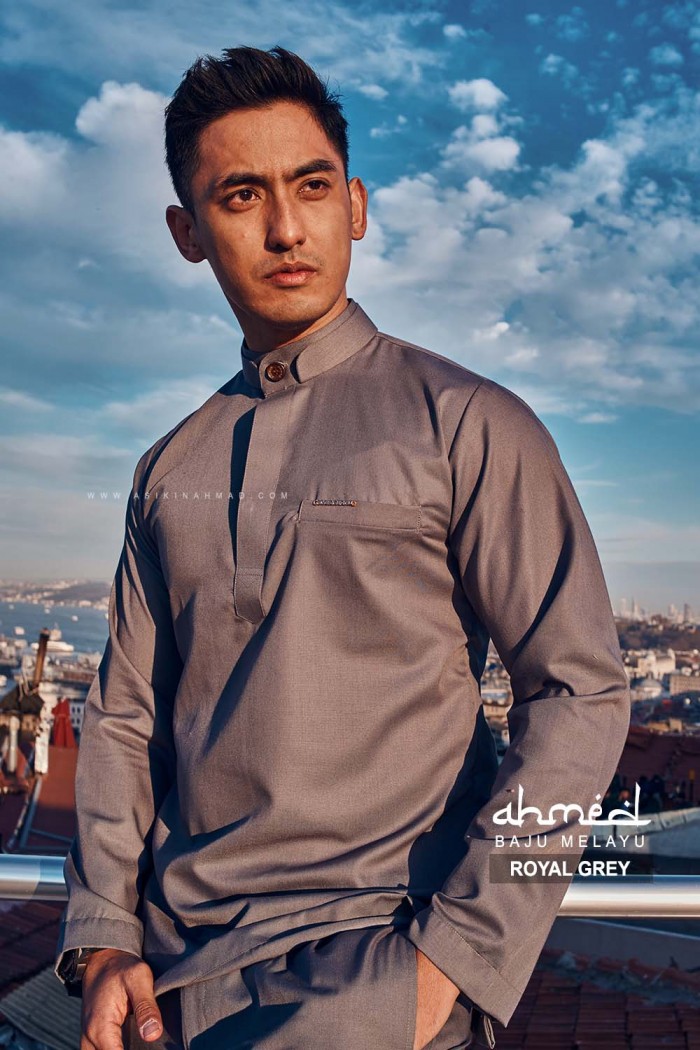 BAJU MELAYU AHMED in ROYAL GREY