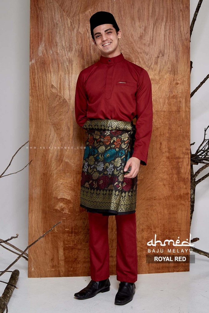 BAJU MELAYU AHMED in ROYAL RED