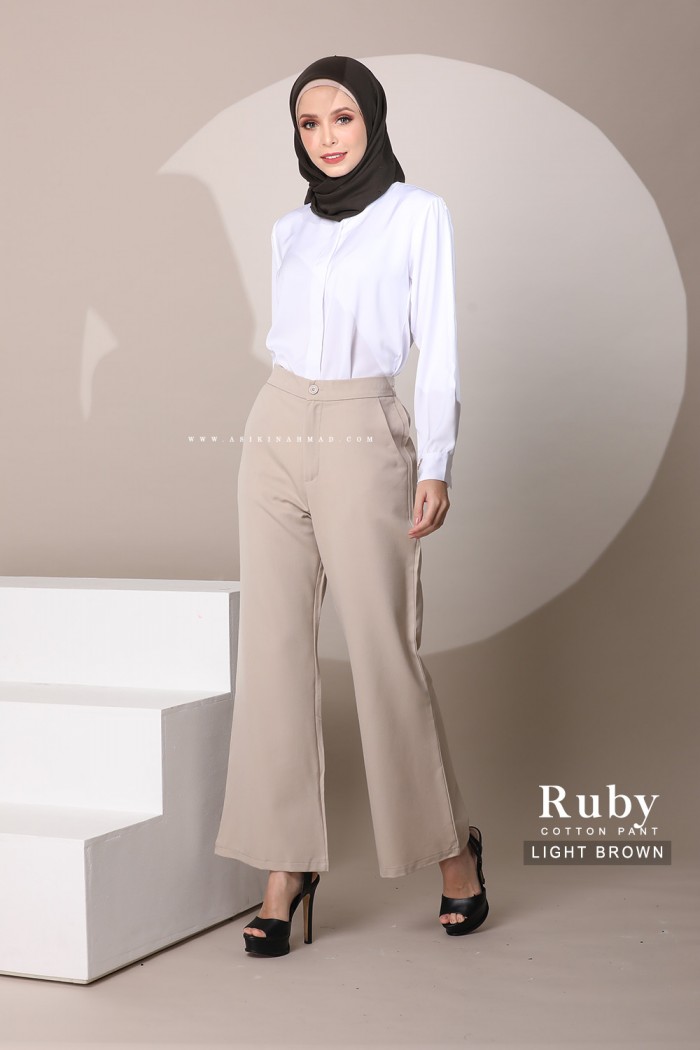 RUBY PANTS in LIGHT BROWN