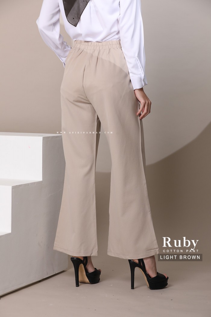 RUBY PANTS in LIGHT BROWN