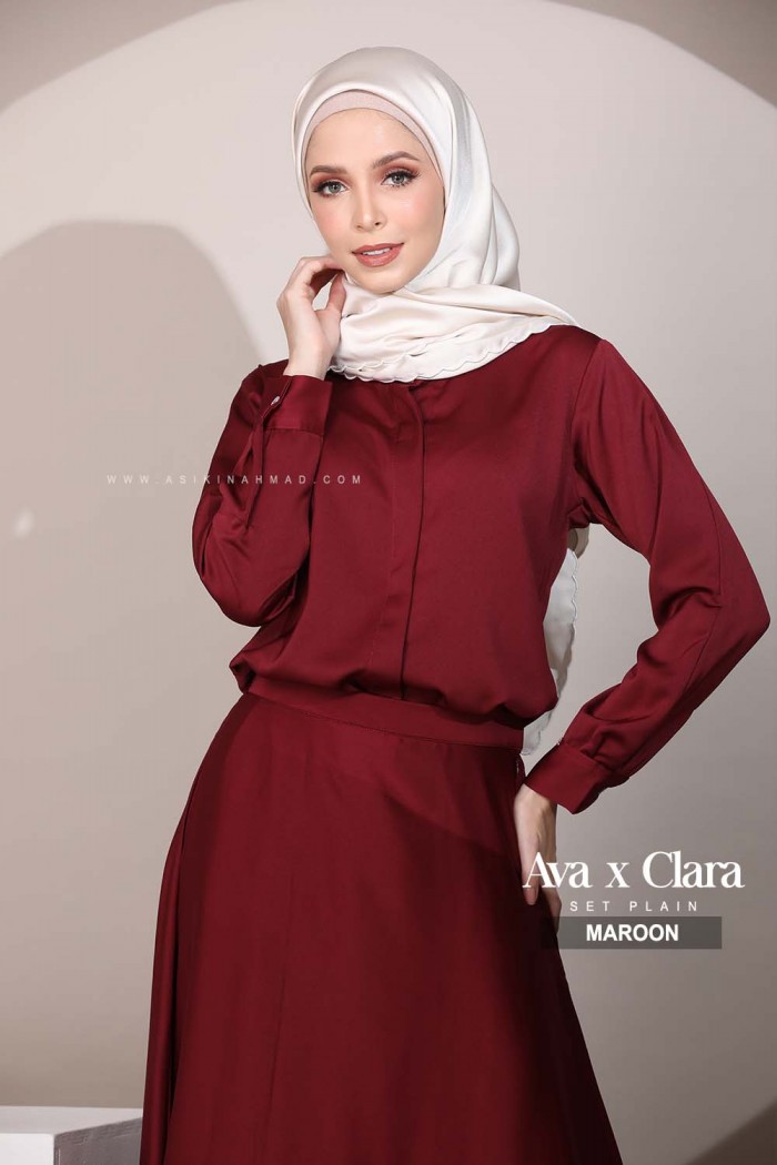 SET BLOUSE AVA in MAROON