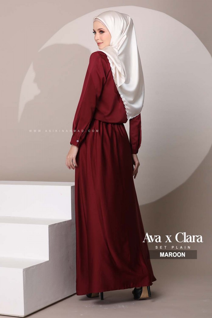 SET BLOUSE AVA in MAROON