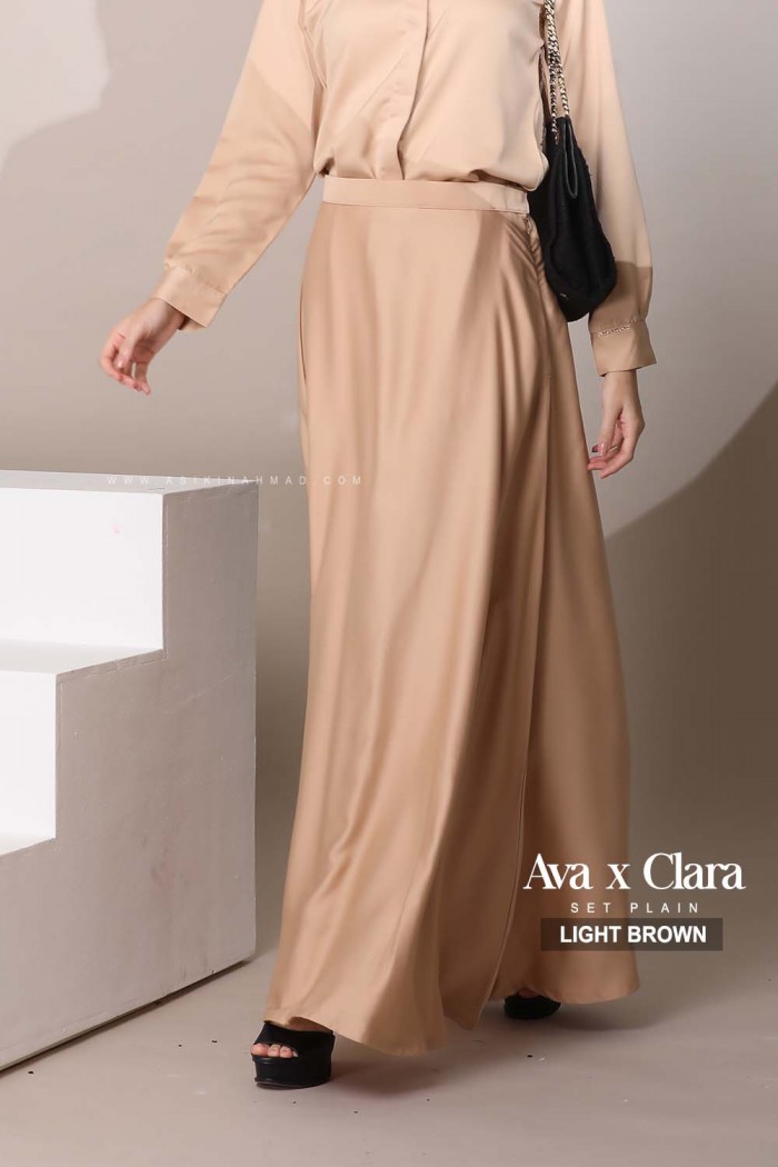 SET BLOUSE AVA in LIGHT BROWN