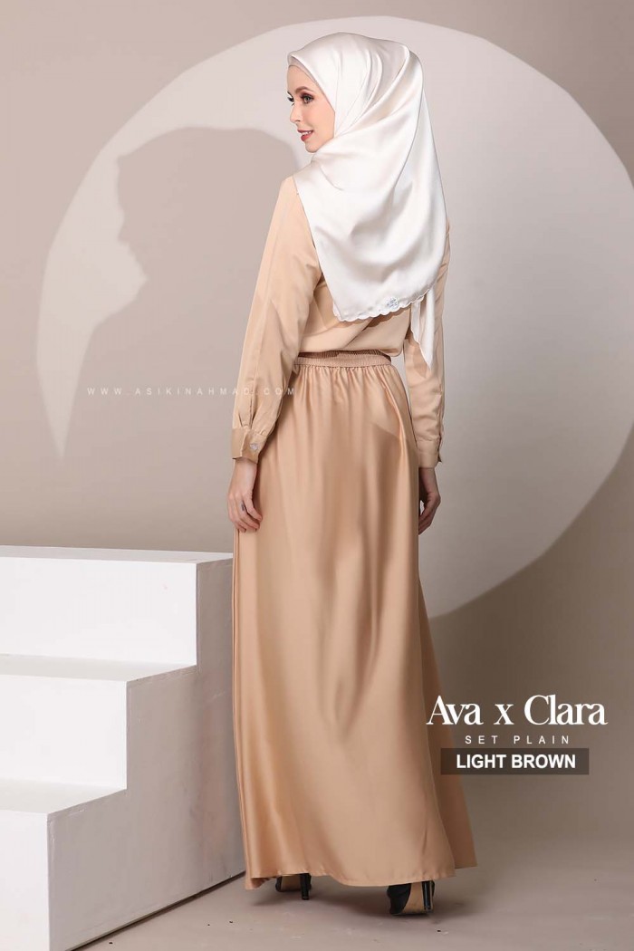 SET BLOUSE AVA in LIGHT BROWN