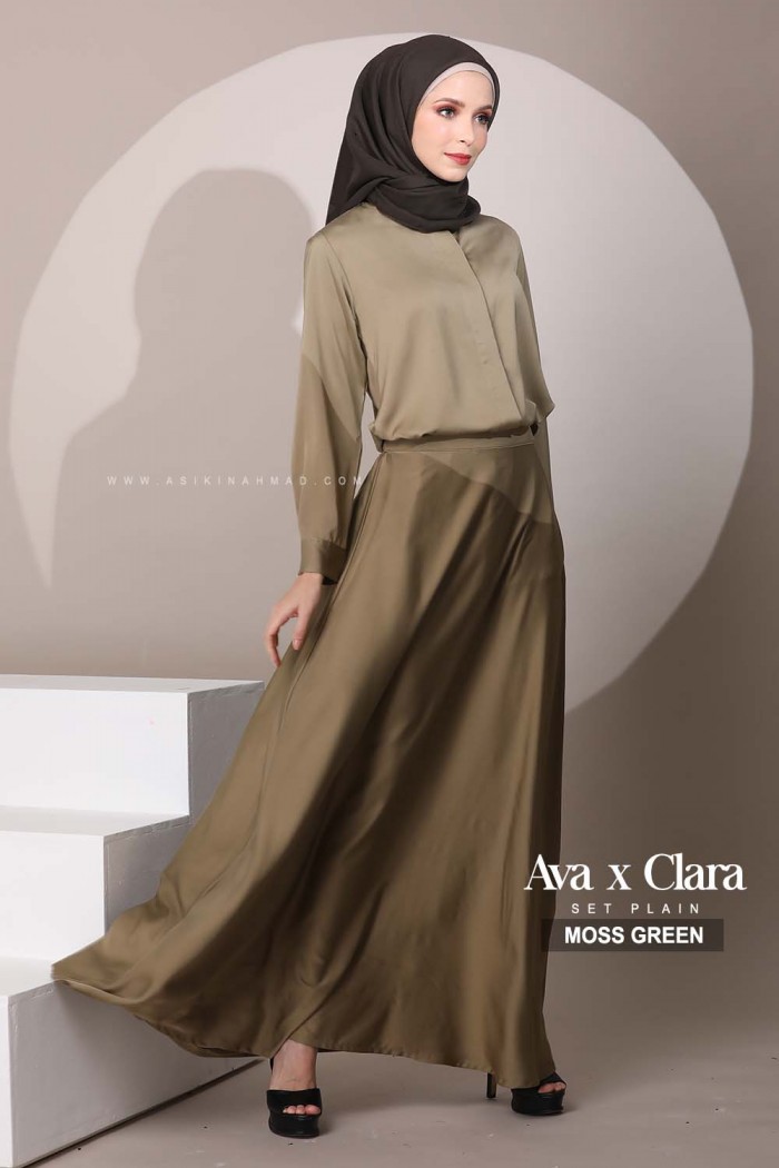 SET BLOUSE AVA in MOSS GREEN