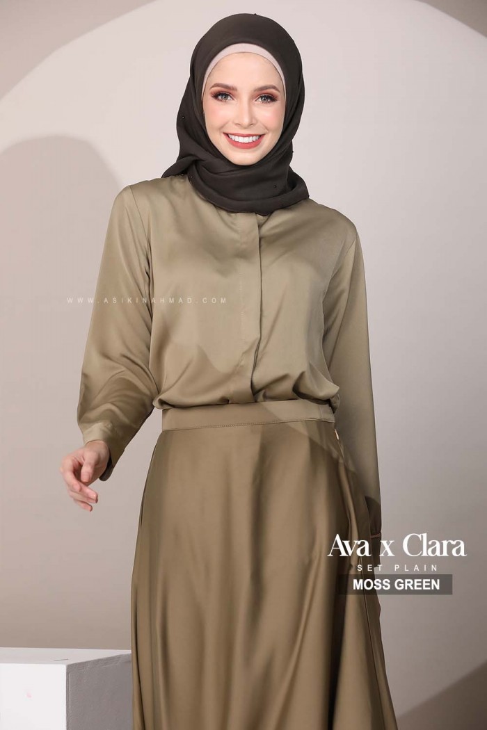 SET BLOUSE AVA in MOSS GREEN