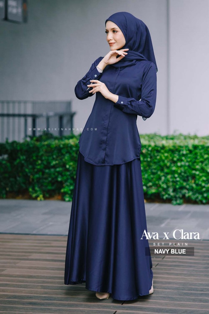 SET BLOUSE AVA in NAVY BLUE