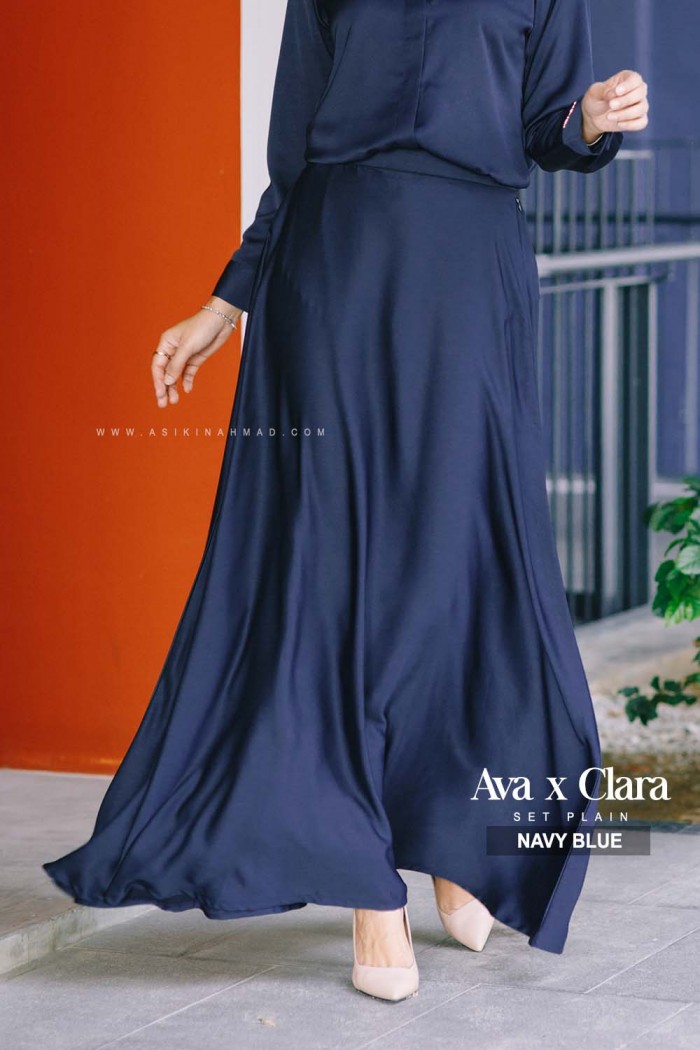 SET BLOUSE AVA in NAVY BLUE