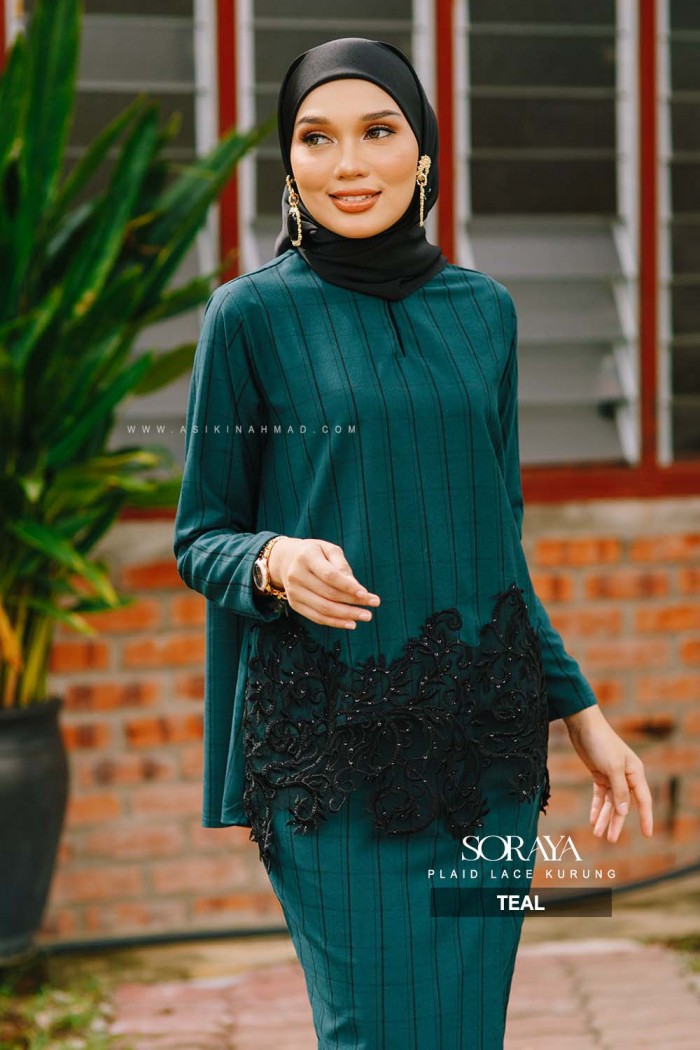 SORAYA LACE KURUNG in TEAL