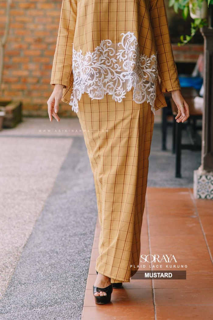 SORAYA LACE KURUNG in MUSTARD