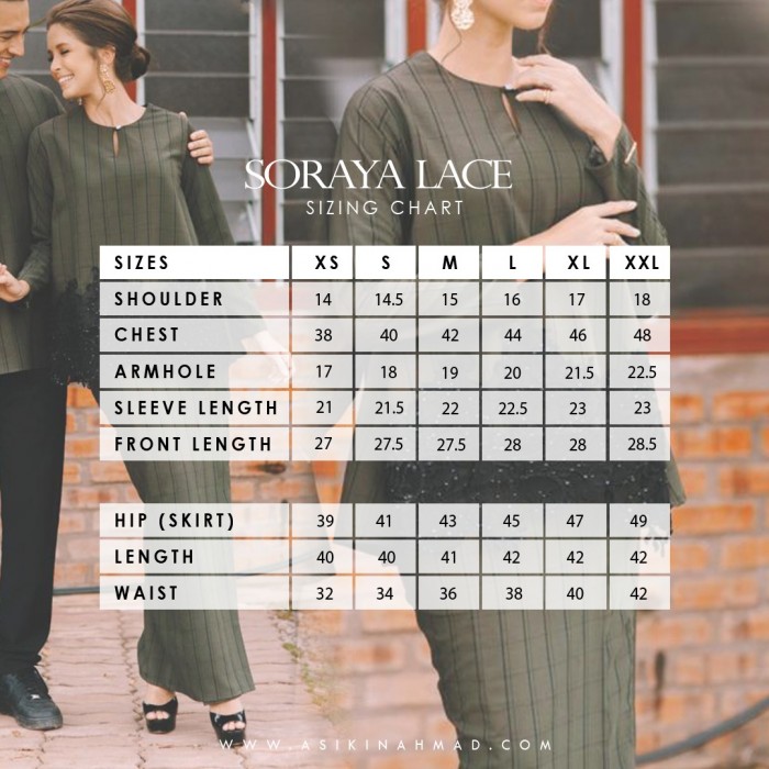 SORAYA LACE KURUNG in OLIVE