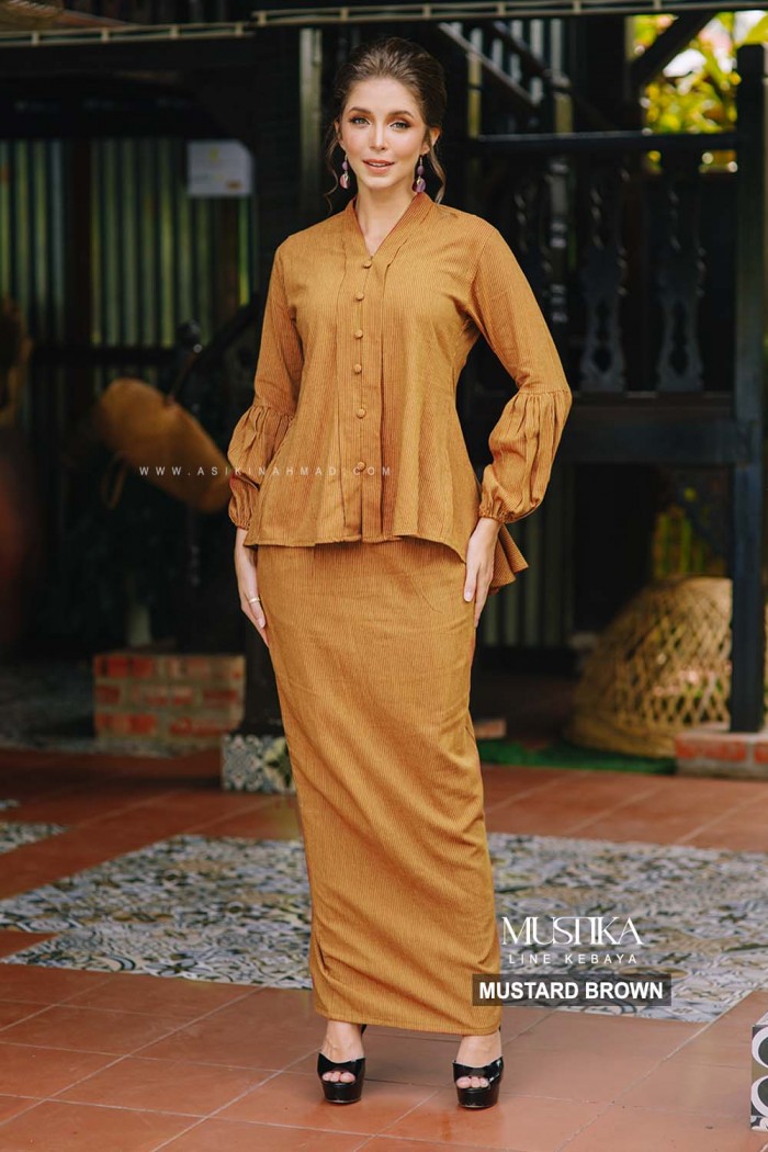 MUSTIKA KEBAYA in MUSTARD BROWN