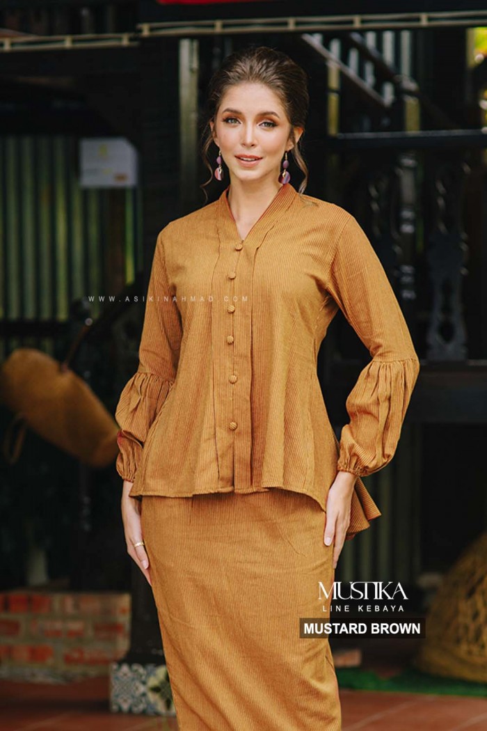 MUSTIKA KEBAYA in MUSTARD BROWN