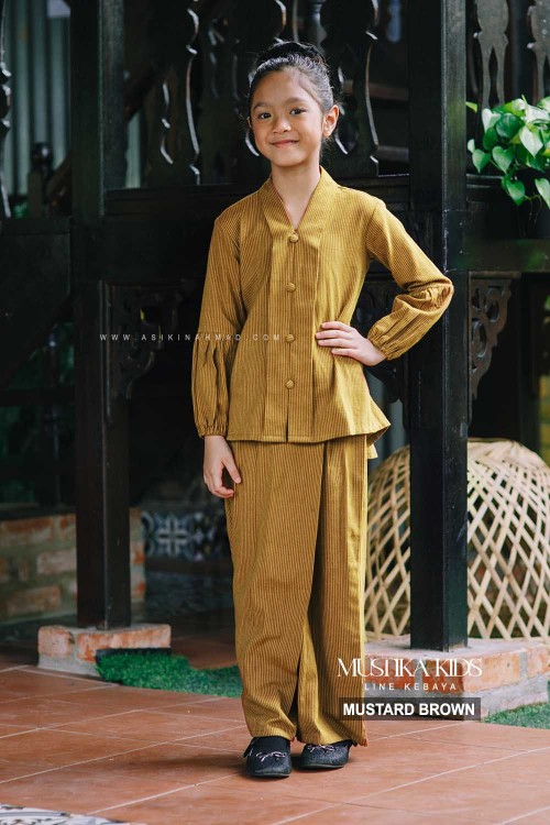 MUSTIKA KEBAYA KIDS in MUSTARD BROWN