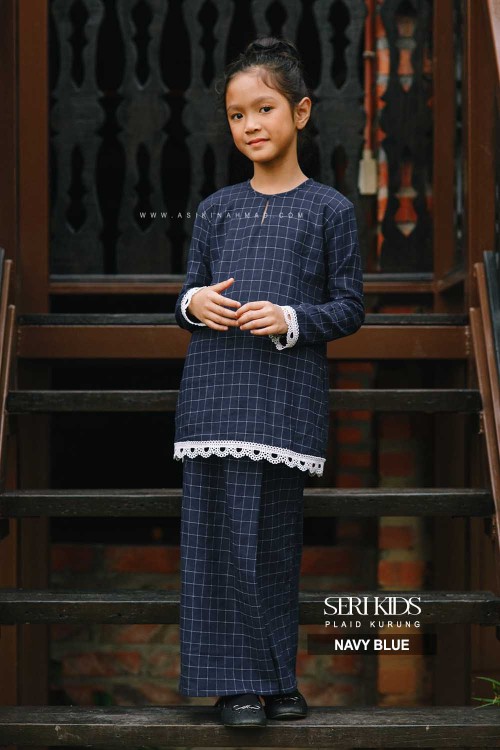 SERI KURUNG KIDS in NAVY BLUE