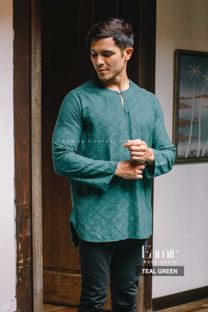 EAMIR KURTA in TEAL GREEN