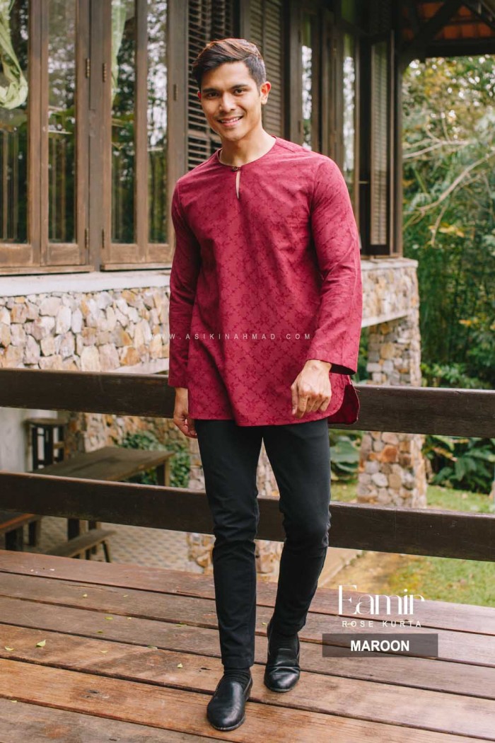 EAMIR KURTA in MAROON