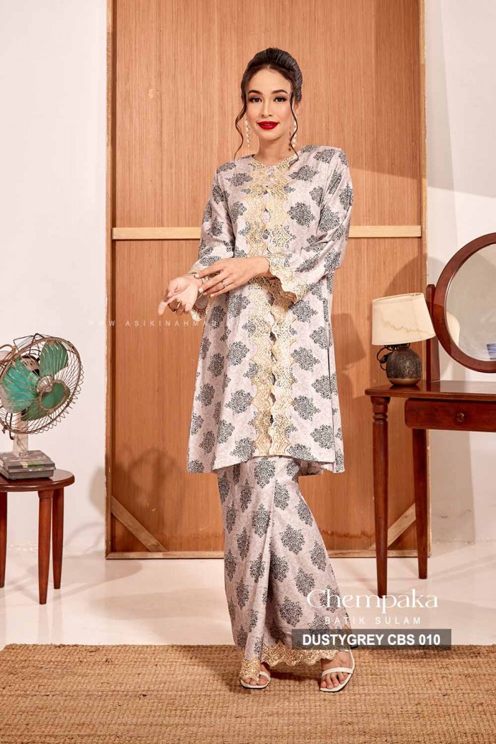 CHEMPAKA BATIK SULAM (DUSTYGREY-CBS 010)