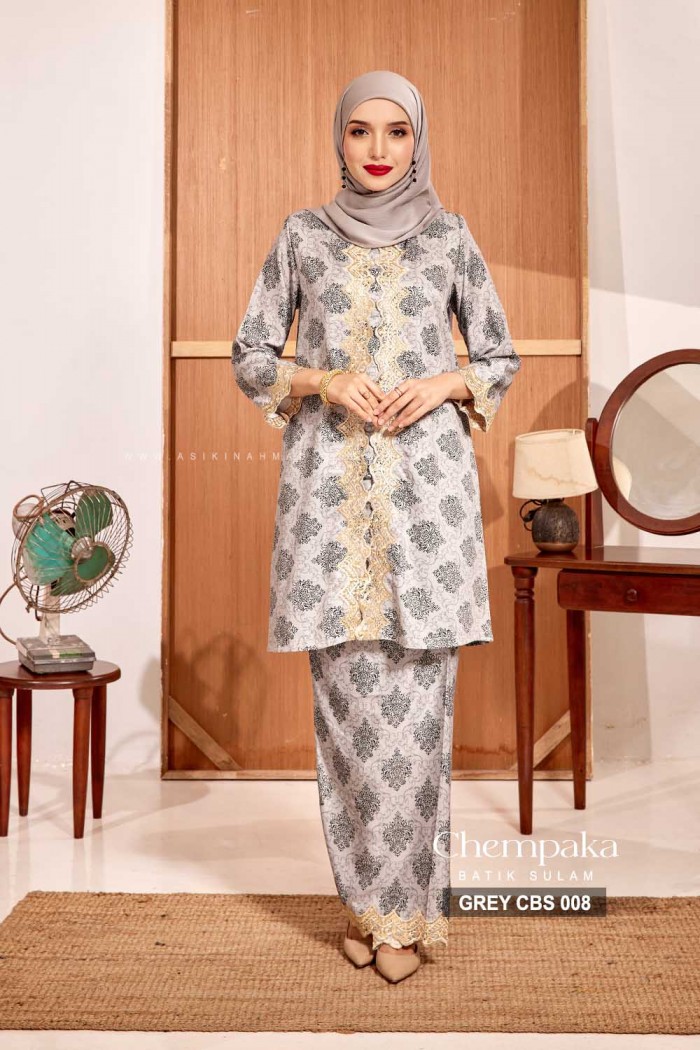 CHEMPAKA BATIK SULAM (GREY-CBS 008)