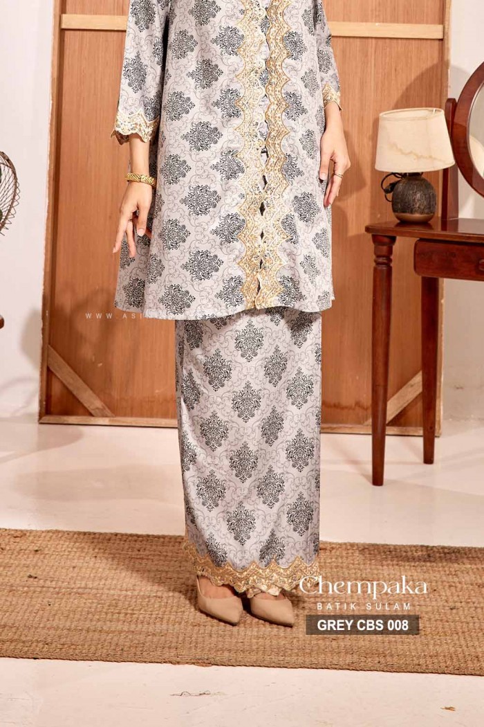 CHEMPAKA BATIK SULAM (GREY-CBS 008)