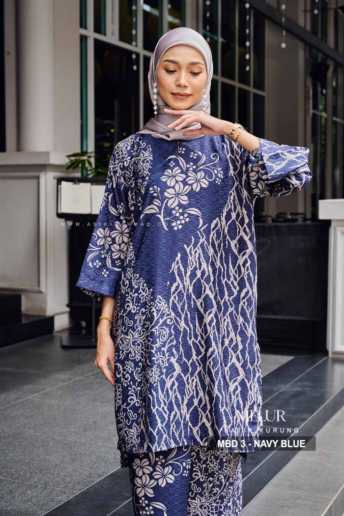 MELUR BATIK KURUNG (MBD-3) - NAVY BLUE