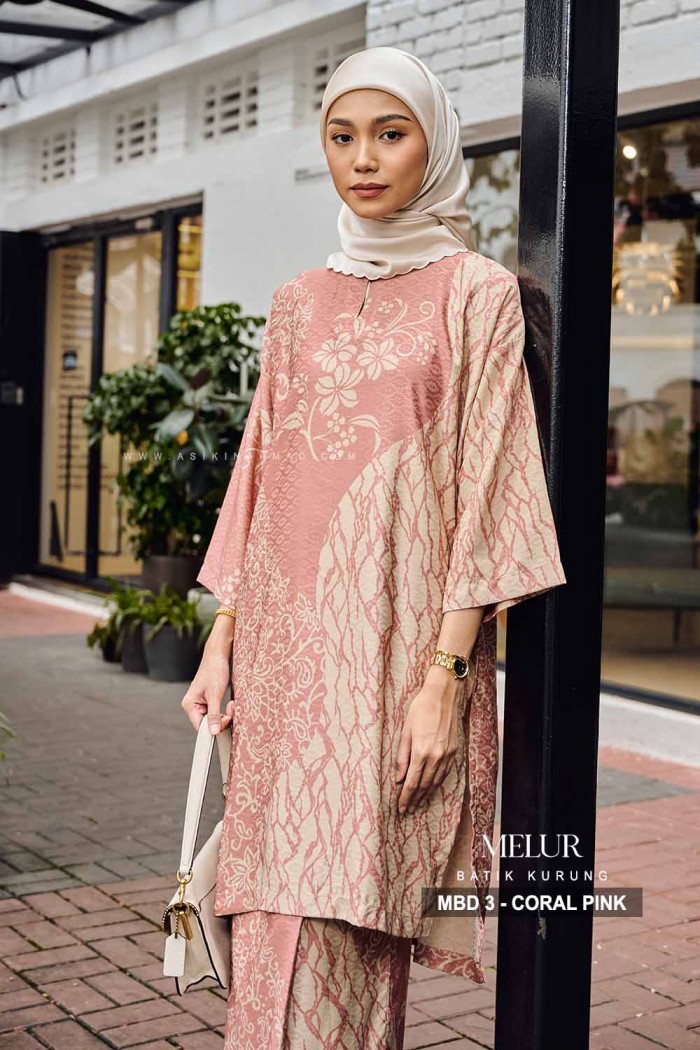 MELUR BATIK KURUNG (MBD-3) - CORAL PINK