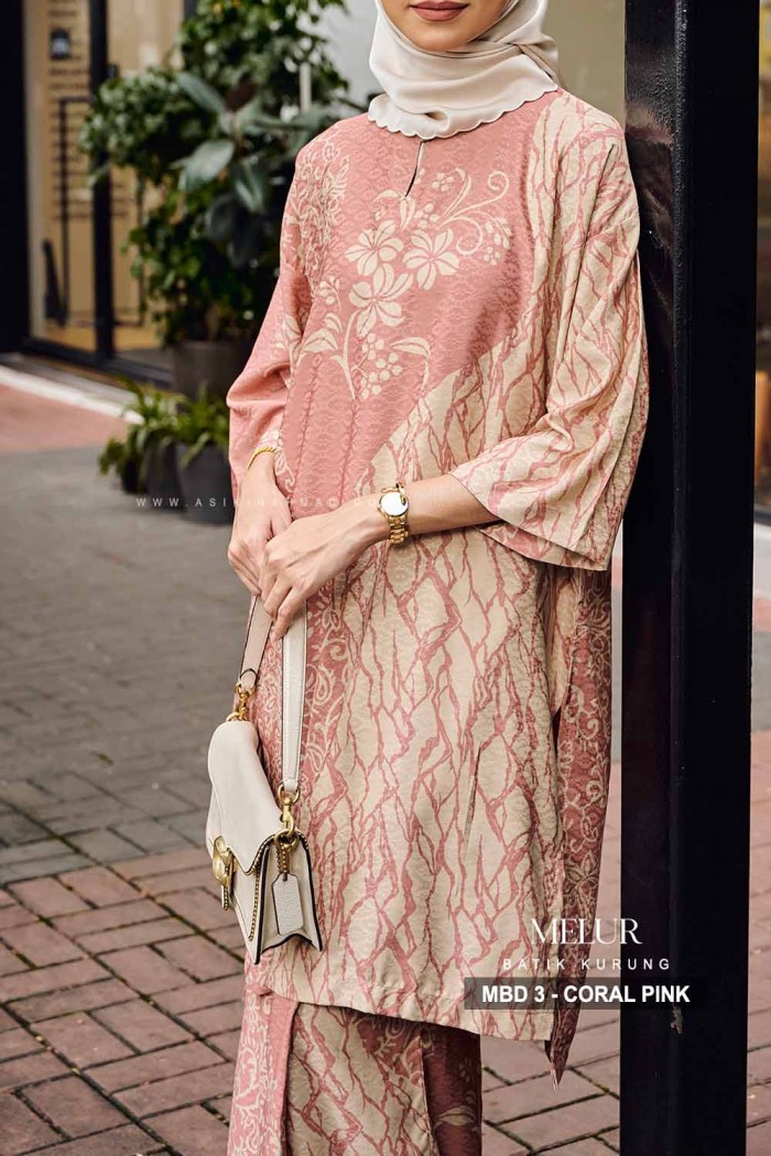 MELUR BATIK KURUNG (MBD-3) - CORAL PINK