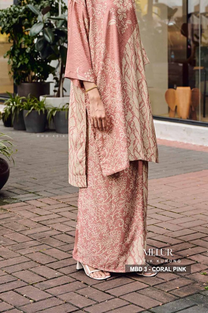 MELUR BATIK KURUNG (MBD-3) - CORAL PINK