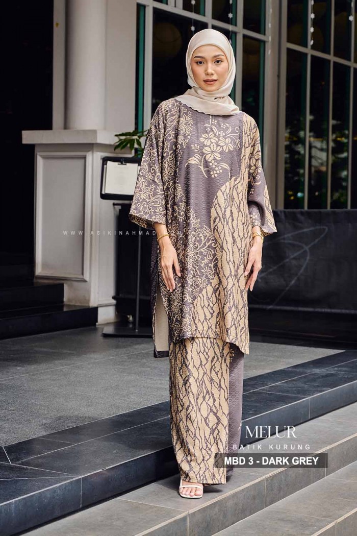 MELUR BATIK KURUNG (MBD-3) - DARK GREY