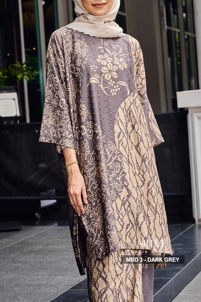 MELUR BATIK KURUNG (MBD-3) - DARK GREY