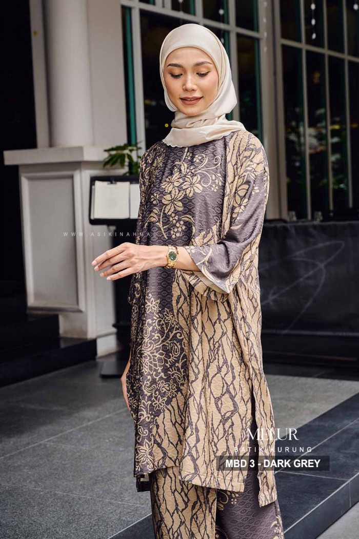 MELUR BATIK KURUNG (MBD-3) - DARK GREY