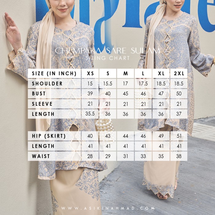 CHEMPAKA SARE BATIK SULAM (CSBS-1) - CHAMPAGNE