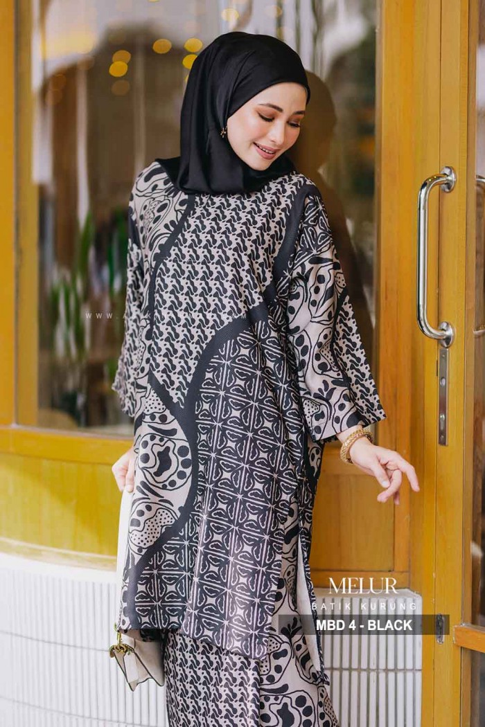 MELUR BATIK KURUNG (MBD-4) - BLACK