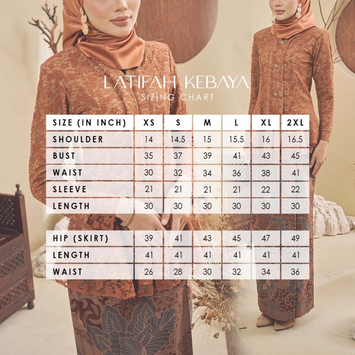 LATIFAH KEBAYA in BRICK ORANGE