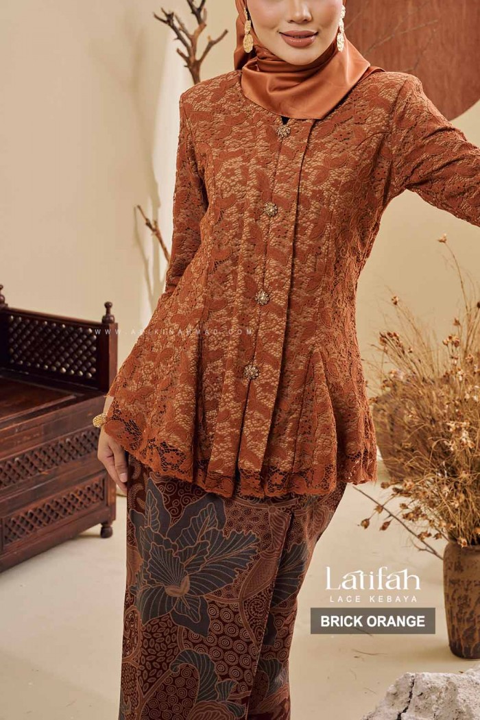 LATIFAH KEBAYA in BRICK ORANGE