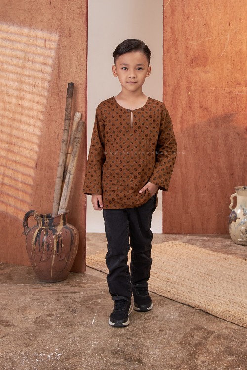 ANDIKA KURTA KIDS (AKK BK01) BROWN