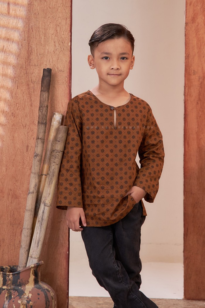 ANDIKA KURTA KIDS (AKK BK01) BROWN