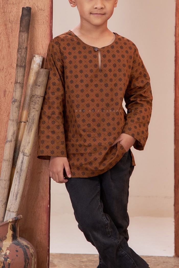 ANDIKA KURTA KIDS (AKK BK01) BROWN