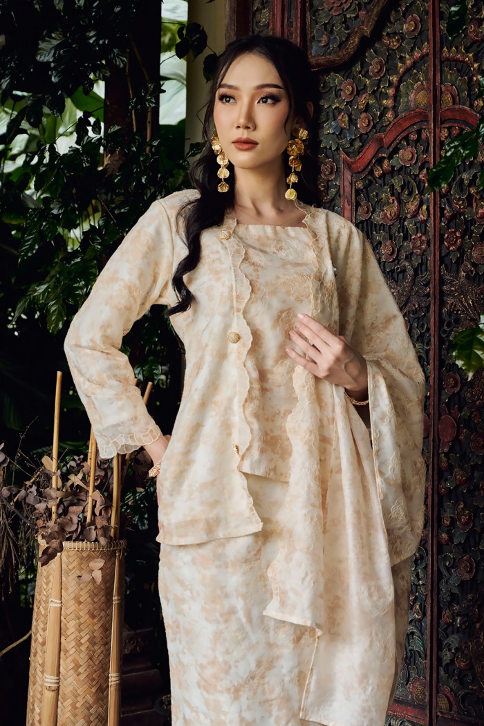 AURORA KEBAYA (AKE-D2) in CREAM YELLOW