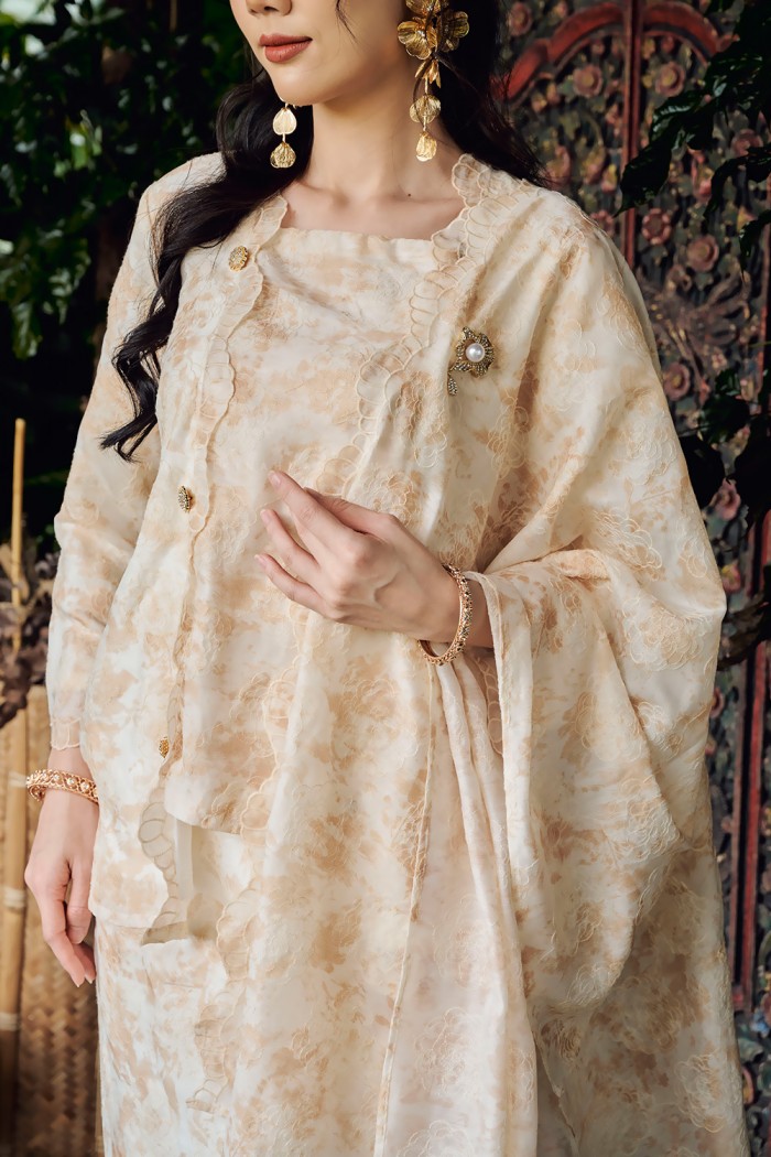 AURORA KEBAYA (AKE-D2) in CREAM YELLOW