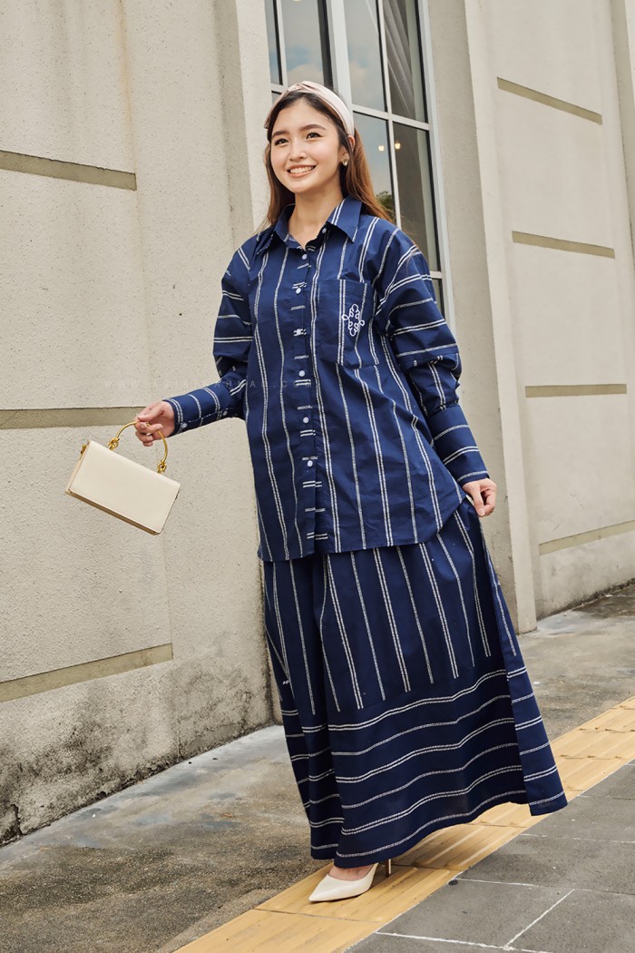 ESTELLA STRIPE SUITE (ESSD-1) NAVY BLUE