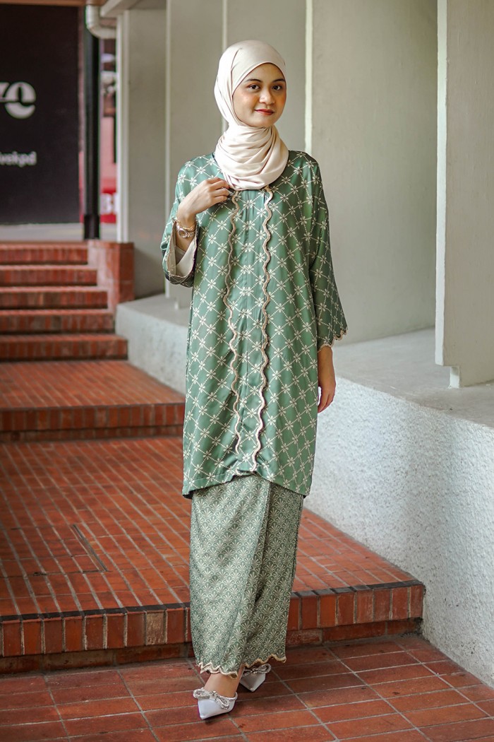 FATIMAH KURUNG (FKSD-1) SAGE GREEN