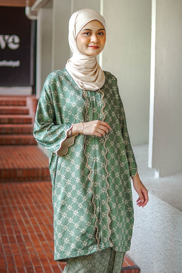 FATIMAH KURUNG (FKSD-1) SAGE GREEN