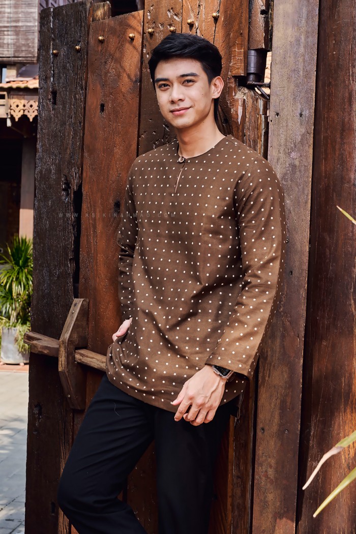 INDERA KURTA (IK-D2) in RICH BROWN