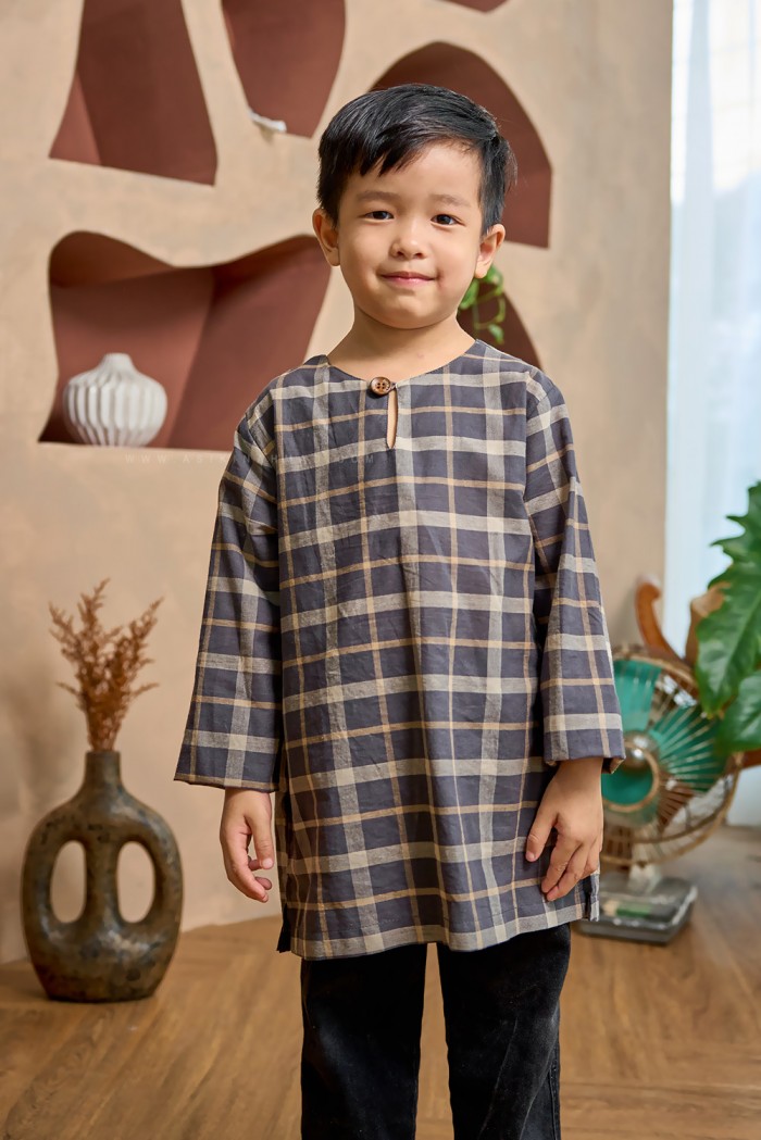 INDERA KURTA KIDS (IKK-D4) in BLACK