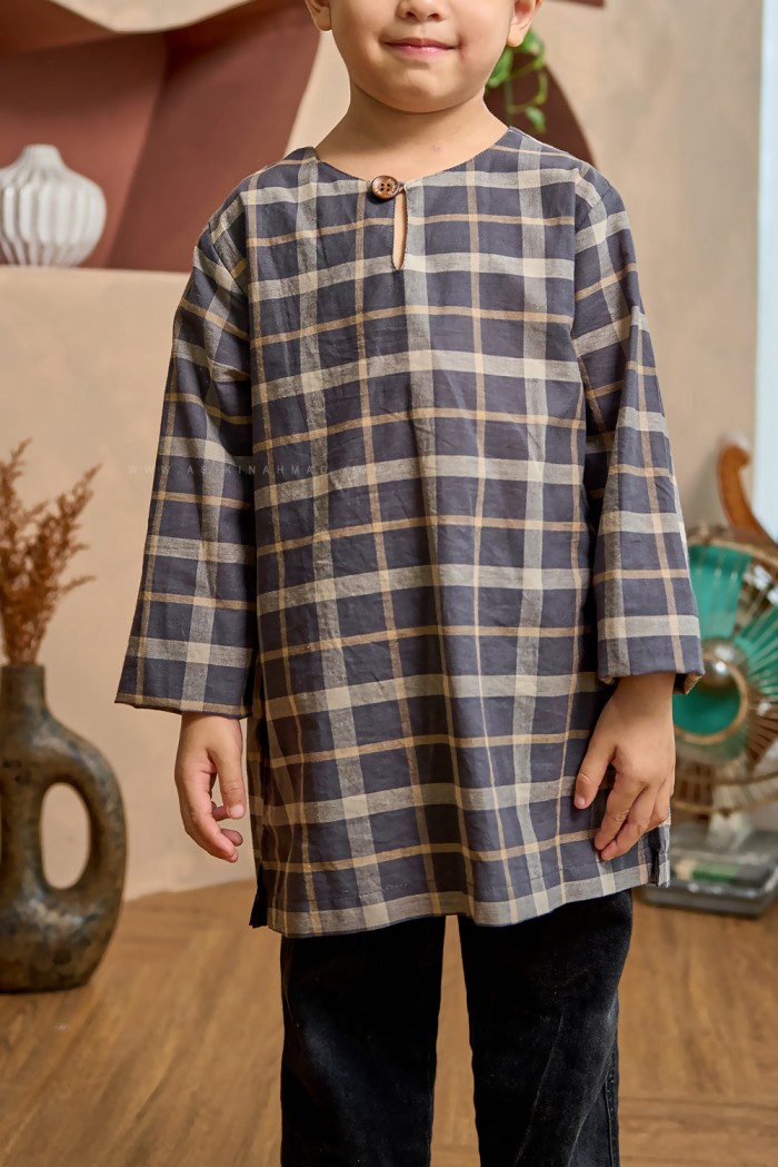 INDERA KURTA KIDS (IKK-D4) in BLACK