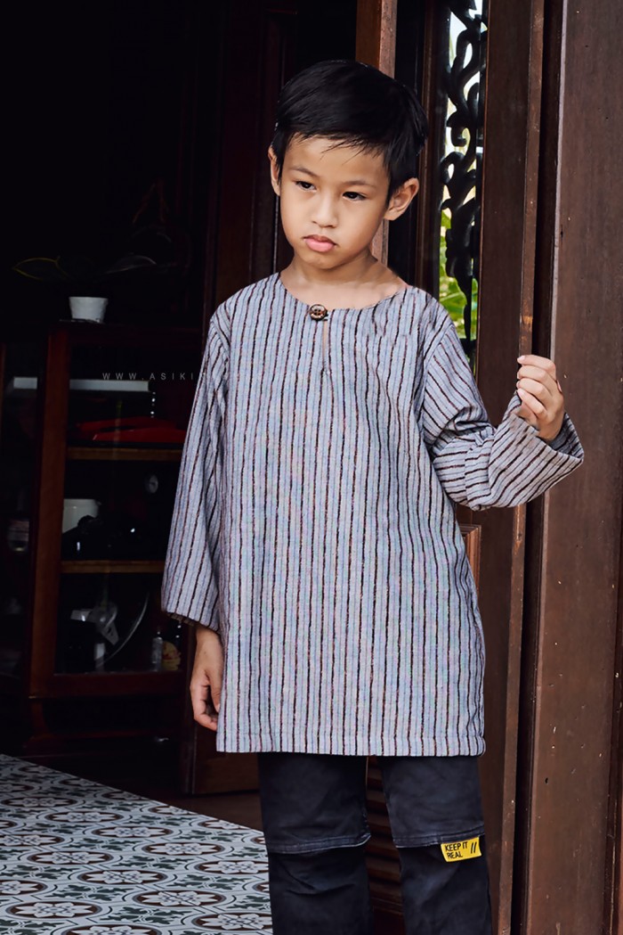 INDERA KURTA KIDS (IKK-D1) in BROWN